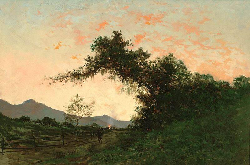 Jules Tavernier Marin Sunset in Back of Petaluma